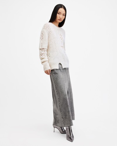 Allsaints women ivory alpaca - allsaints, women's