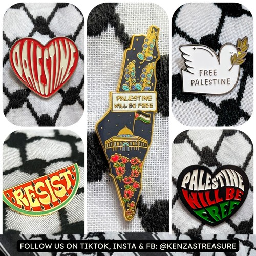 Large free palestine enamel - large,