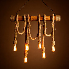 6 Heads Vintage Rustic Hemp