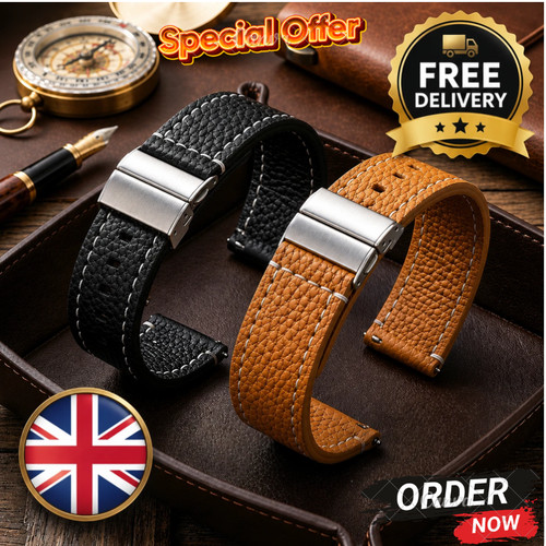 Men genuine leather watch - genuine,