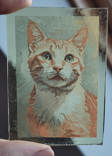 Stained glass ginger cat - stained,
