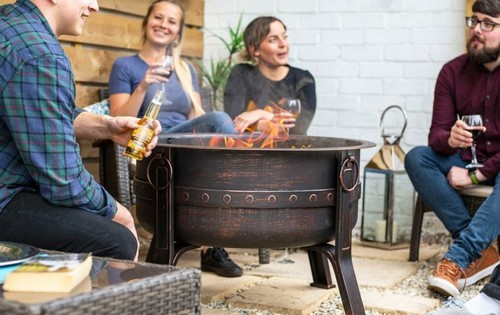 Large steel fire - steel, pit