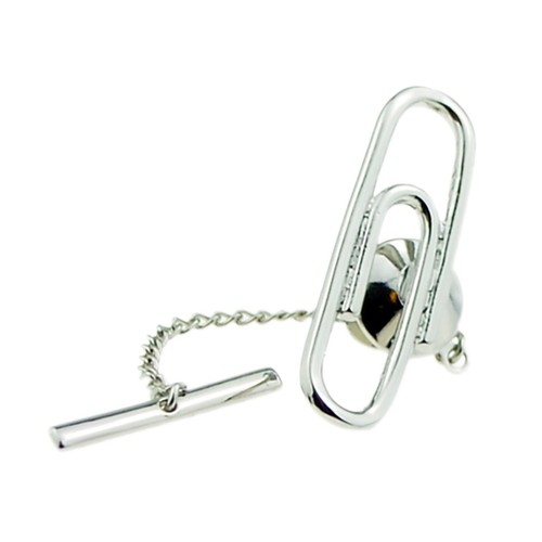 Office paperclip tie tac - office,