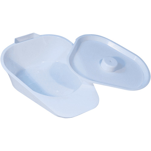 Slipper bed pan and lid - and,