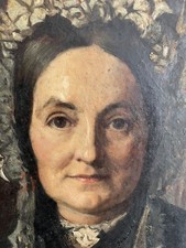 A Stunning Antique Oil Portrait Painting Of A Woman/ Lady. 19th Century. 