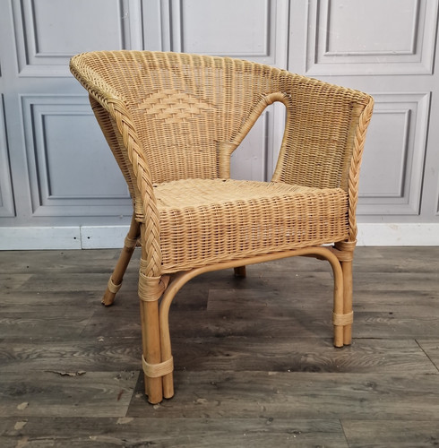 Vintage wicker armchair - vintage, rattan