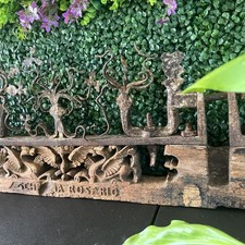 Antique Carved Wood And Iron