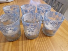 6 Yankee Candle Frosted Glass