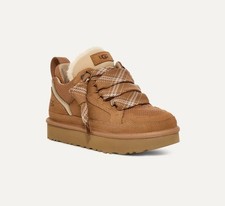 2025 UGG Lowmel Brown Suede Sheepskin Trainers Woman Christmas Gifts