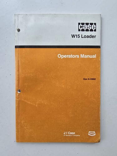 Case w15 loader - w15, operators