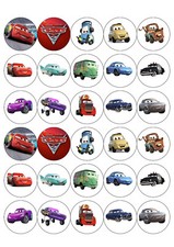 30 DISNEY CARZ EDIBLE CUPCAKE