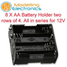 8 x AA Battery Holder with