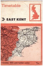 East Kent Road Car Co. Ltd 1972 Timetable - c/w Route Map - FREE POSTAGE