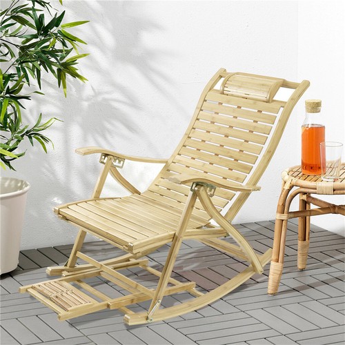 Rocking sun lounger wood - lounger,