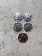FIVE Bailiwick Of Guernsey 50p