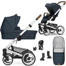 Mutsy Nio Adventure 2 in 1 Pram + Raincovers, Footmuff & Adapters, Ocean Blue
