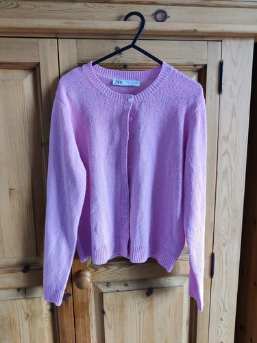 Zara pink knit cardigan - cardigan, large