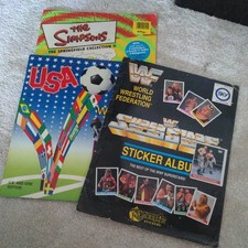 PANINI USA World Cup 94 Football Sticker Album UK Version, WWF Merlin, Simpsons