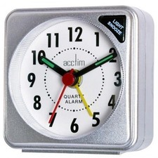 Acctim Ingot Mini Alarm Clock Quartz Movement Bedside Analog Pocket Travel Clock