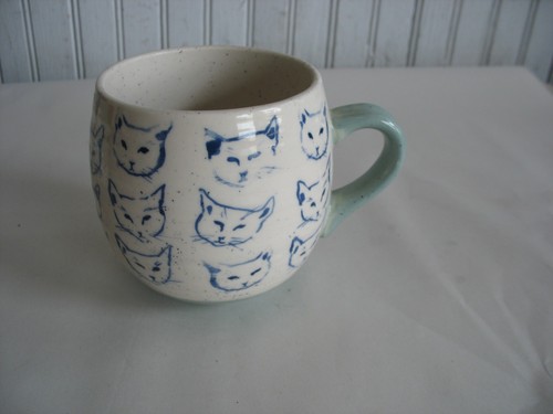 Anthropologie cat ceramic mug - cat,