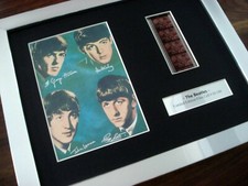 THE BEATLES STUNNING SIGNED FRAMED ORIGINAL 35MM FILM CELL