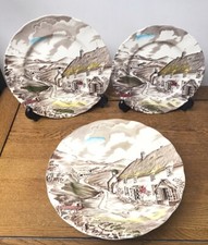 W H GRINDLEY 'QUIET DAY SINGLE TIER CAKE STAND & 2 PLATES SANDWICH WITHOUT STAND