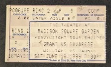 1999 Michael Grant vs Lou Savarese Williams vs Rachman Boxing Ticket Stub MSG