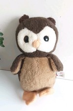 Vintage Tebro Large Brown Owl Soft Cuddly Toy Plush Big Eyes Rare
