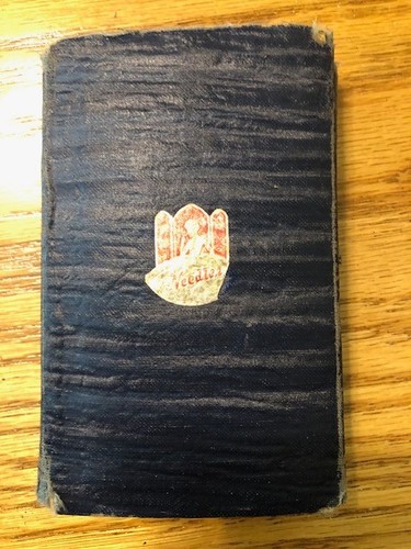 Antique leather needle case - leather,