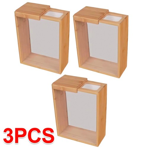 3pcs wooden cereal - 3pcs, containers