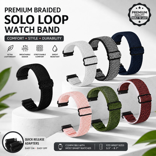 Nylon elastic watch strap - elastic,