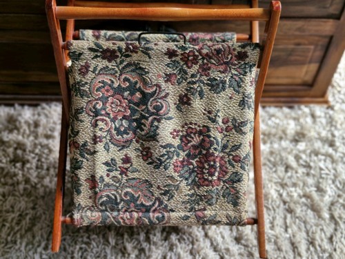 Vintage tapestry magazine bag - tapestry,