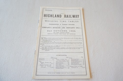 1922 highland railway working - highland,
