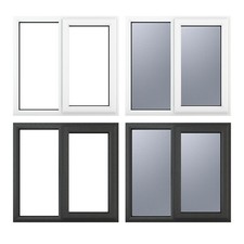 uPVC Window Made To Measure Double Glazed Glass & Frame RH Side Hung & Fixed