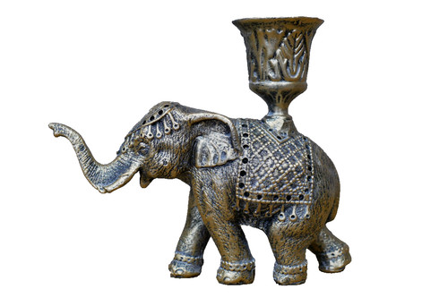 Textured metal elephant single - textured,