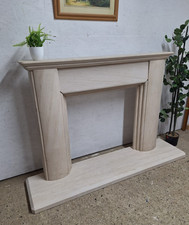 Solid Marble Fire Surround And Marble Hearth (all slots together) Colour Cream.