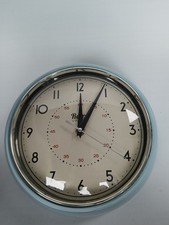 Retro analog wall clock is very good condition with no marks or scratches (L)