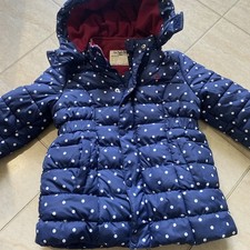 Jojo Maman Bebe Girls Winter Fleece-lined Coat/Puffer Age 2-3  Removeable Hood