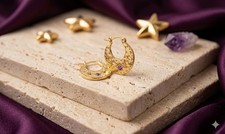Nattiyan Hoop Earrings – 22K