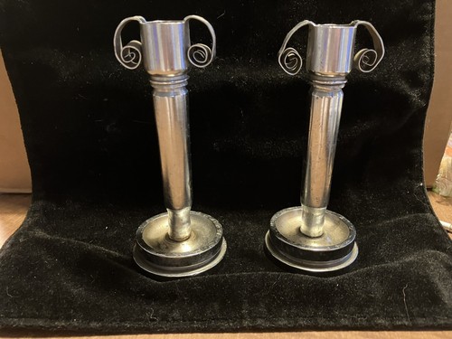 Taper candle stick silver tone - stick,