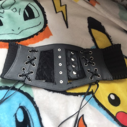 Black lace waist trainer