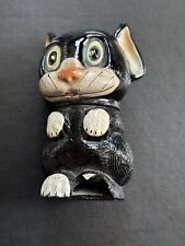 Antique Ooloo black cat perfume scent bottle Potters & Moore Bonzo Dog Damaged