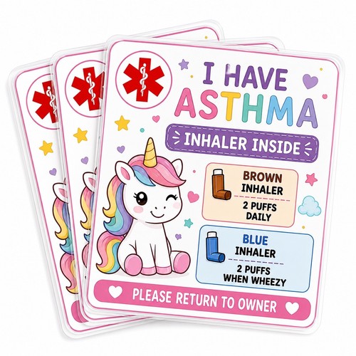 Asthma alert cards - alert,