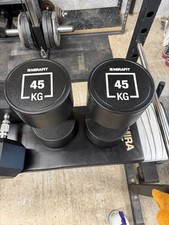 Mirafit Urethane 45kg dumbbell pair / x2 (brand new-never used)
