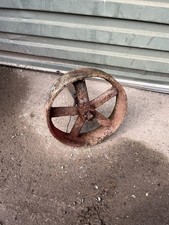 Vintage cast iron cart - vintage, wheel