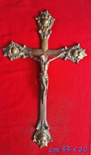 Antique crucifix bronze - crucifix,