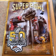 Super Bowl 50 official NFL Programme  and winners patch 