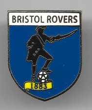 Bristol Rovers Enamel Football Pin Badge with brooch fastening  (ref: W&W001)
