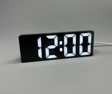 Digital Alarm Clock Large LED Screen Easy Read & Set Up Time Date 12/24H Display