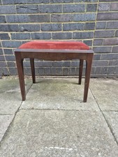 STAG MINSTREL MAHOGANY DRESSING TABLE STOOL DETACHABLE SEAT, STURDY STOOL (SHOP)